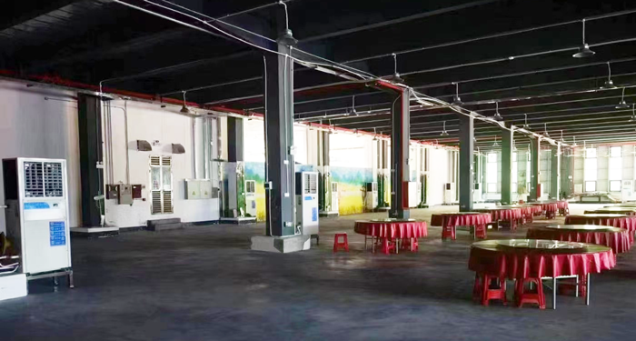 企業公司飯堂食堂整體降溫，安裝蒸發冷省電空調-立式軸流機組