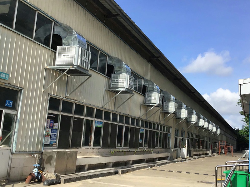 掛墻式冷風機應用于學校飯堂食堂降溫通風