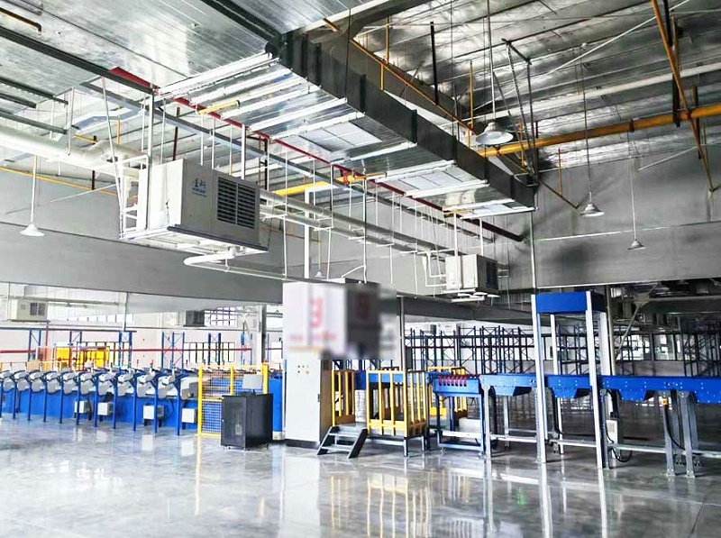 制衣廠制冷降溫，安裝蒸發冷省電空調-臥式軸流空調機組